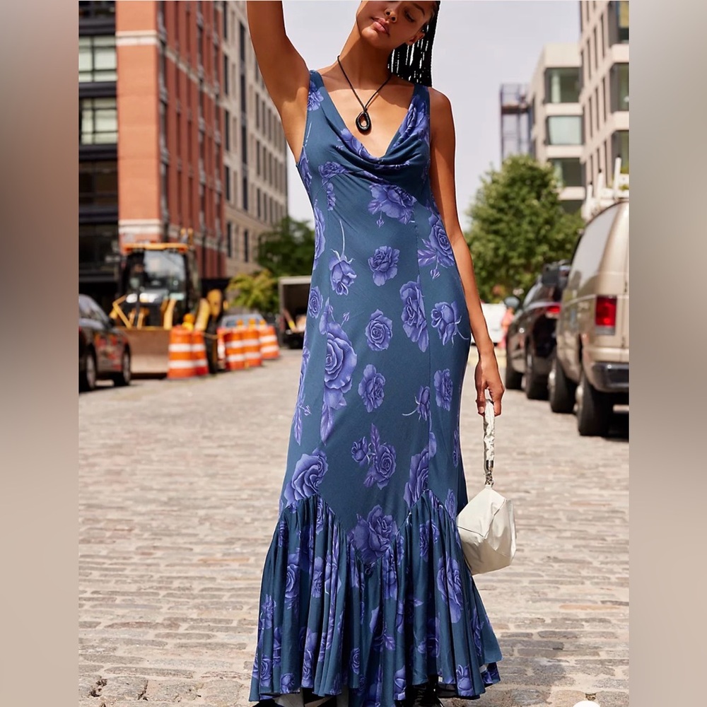 Free People Purple Floral Maxi Dress